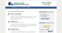 Desktop Screenshot of dumpsterrentalquadcities.net