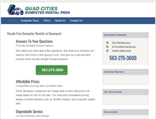 Tablet Screenshot of dumpsterrentalquadcities.net
